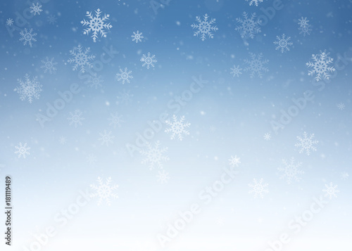 Christmas blue snow background 1