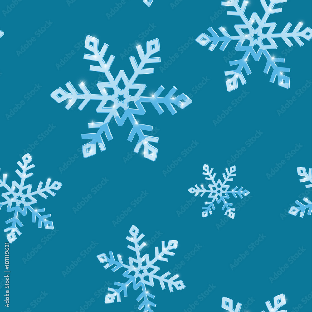 Snowflakes, seamless background Snowflakes, seamless background