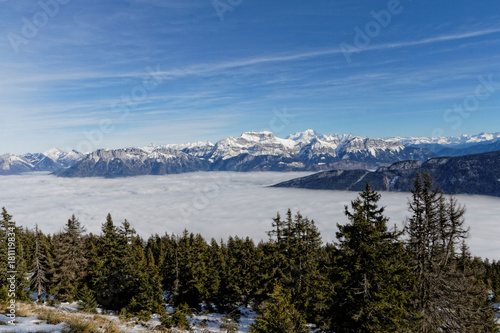 Massif du Mont-Blanc depuis le Semnoz © David LEVEQUE