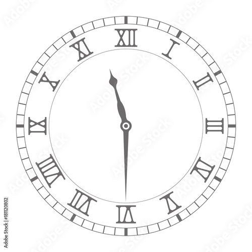 Clock with roman numerals