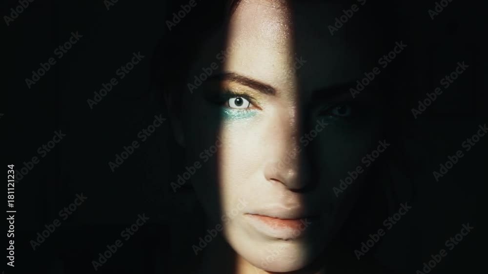 Mysterious woman's eye closeup Mysterious woman's eye closeup