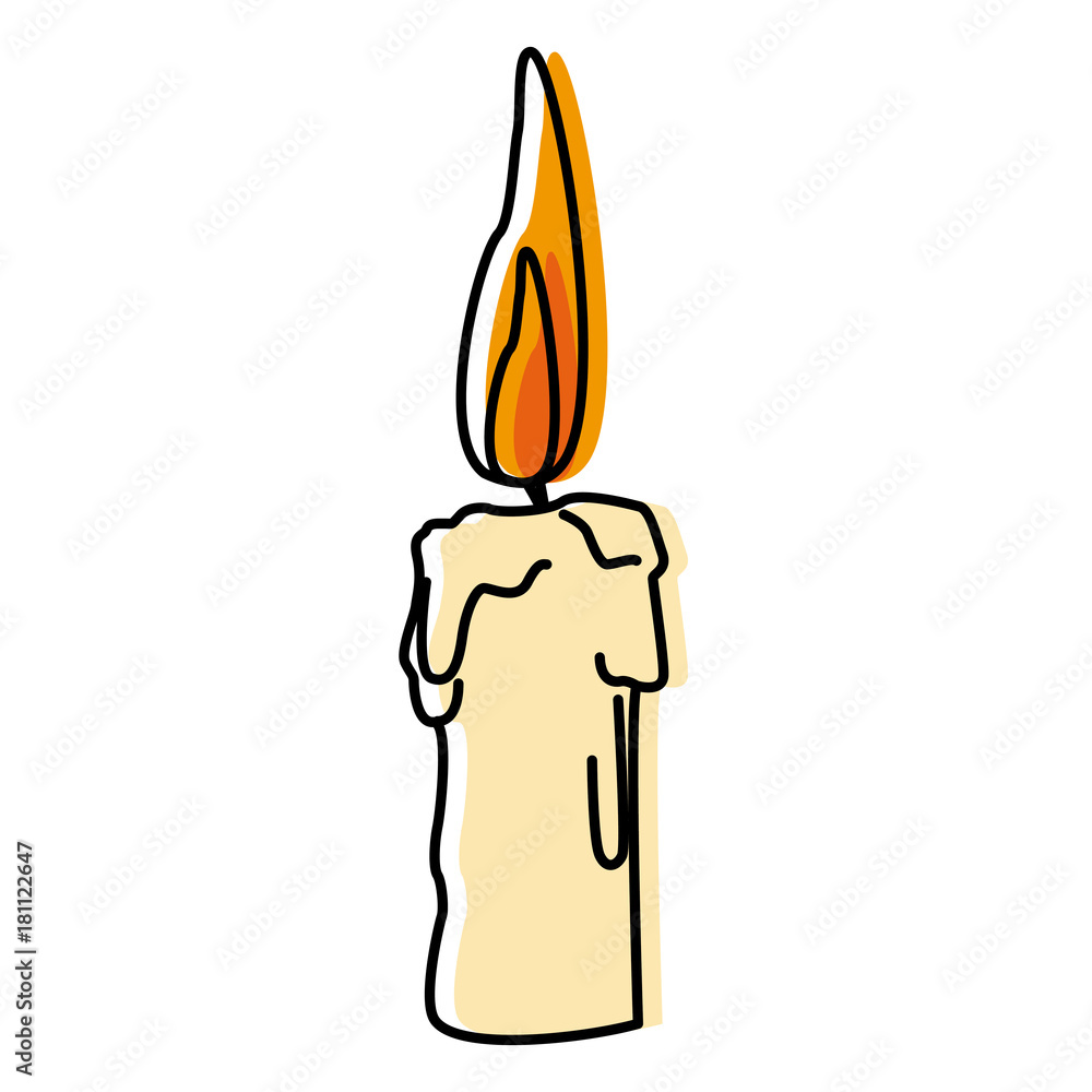 Christmas candle pop art cartoon Christmas candle pop art cartoon