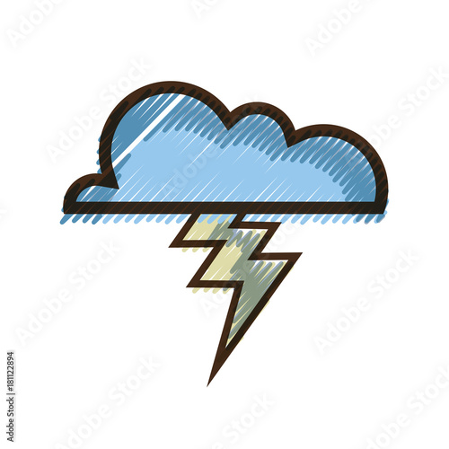 grated cloud with thunder natural weather sky