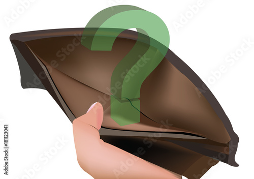 mano stringe portafoglio 