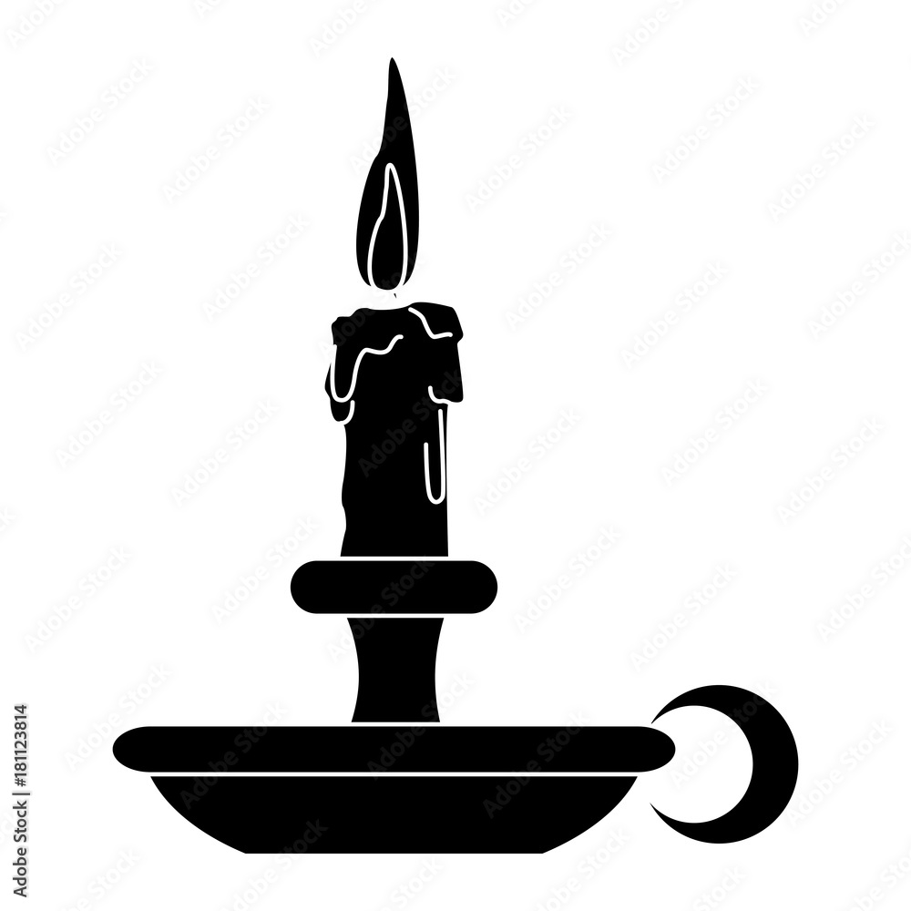Christmas candle pop art cartoon Christmas candle pop art cartoon