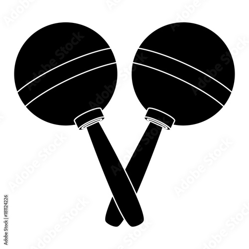 Maracas pop art cartoon