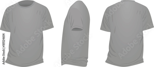Grey t shirt. vector illustration