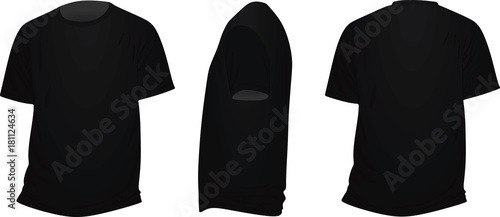 Black t shirt. vector illustration