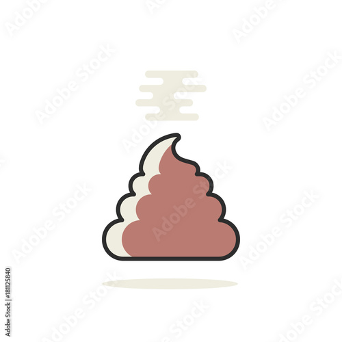 simple linear pile of shit icon