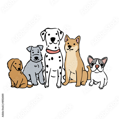 犬　年賀状　デザイン　イラスト