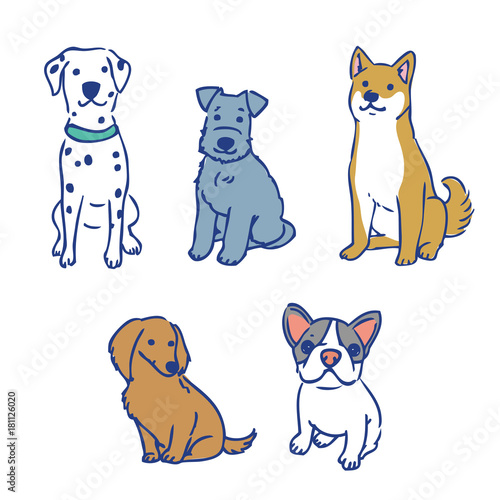 犬　セット　イラスト