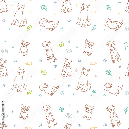 犬　年賀状　デザイン　イラスト