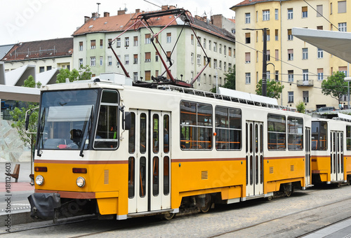 Tram at Budapest city, Hungary
