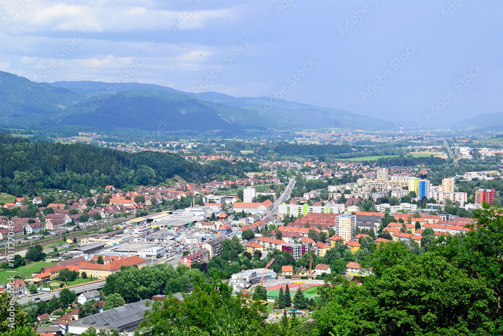 View of Veitsch city, Austria