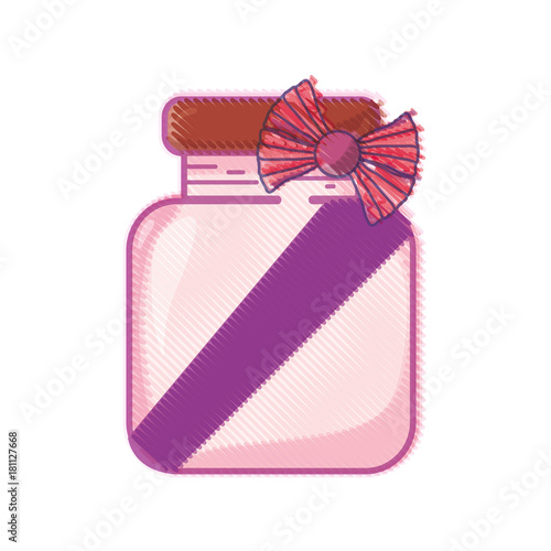 crystal jar with ribbon bow decoration design