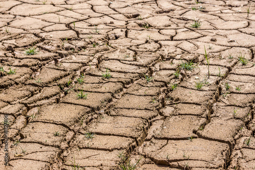 Without rain, dry land by drought