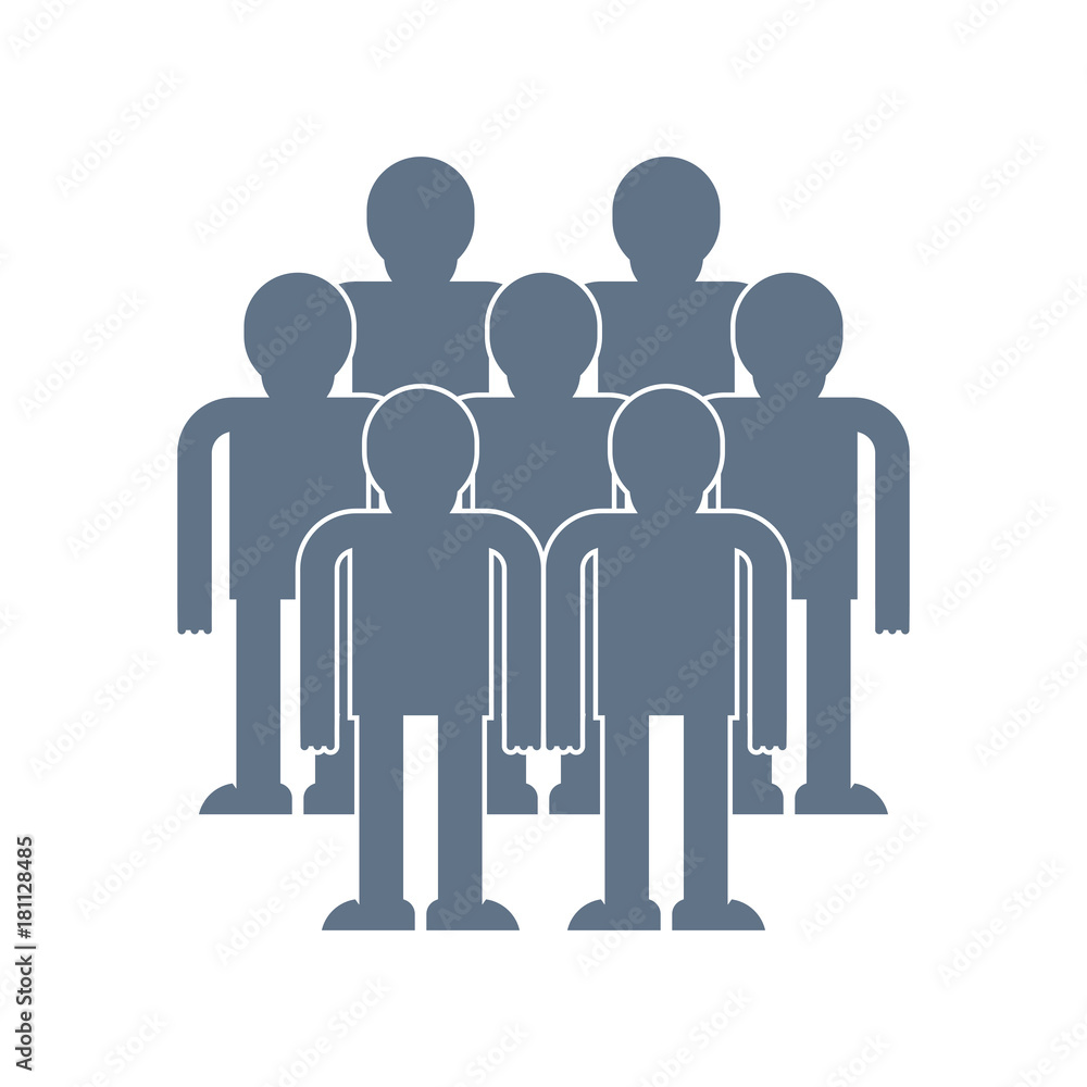 Crowd of people icon. throng isolated. Society Vector illustration Crowd of people icon. throng isolated. Society Vector illustration