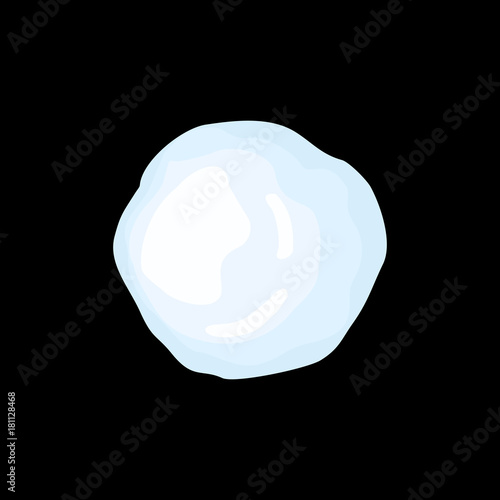 Snowball isolated. Winter Vector illustration. Christmas and New Year Template