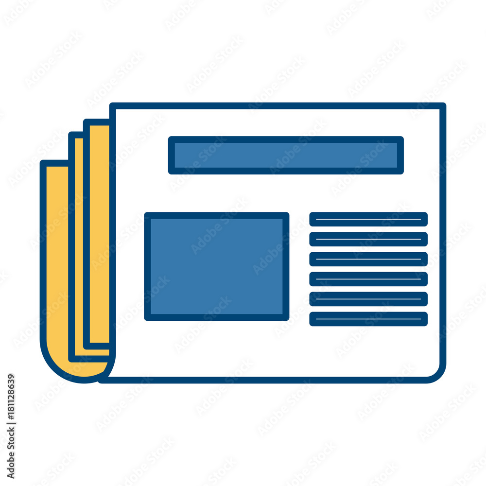 Newspaper isolated symbol Newspaper isolated symbol