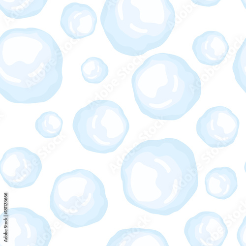 Snowball pattern. Winter background Vector illustration. Christmas and New Year ornament