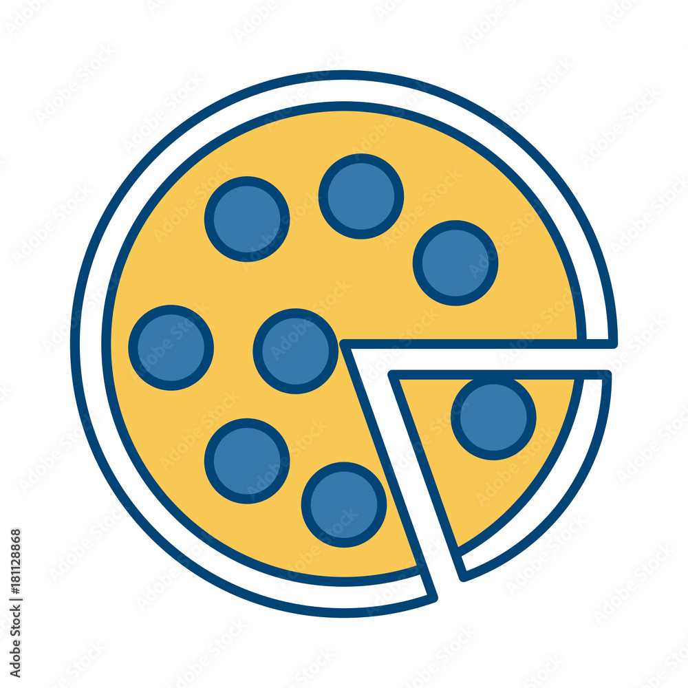 Fototapeta premium Big pizza symbol