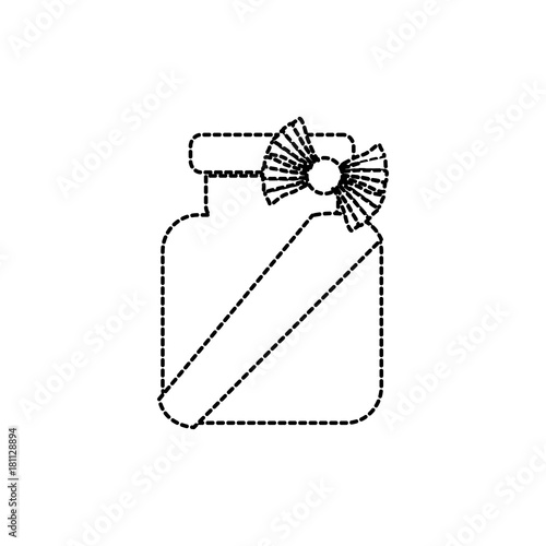 dotted shape crystal jar with ribbon bow decoration design