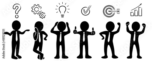 Geschäftsmänner: Problemlösung / Planungskonzept / Lösungskonzept