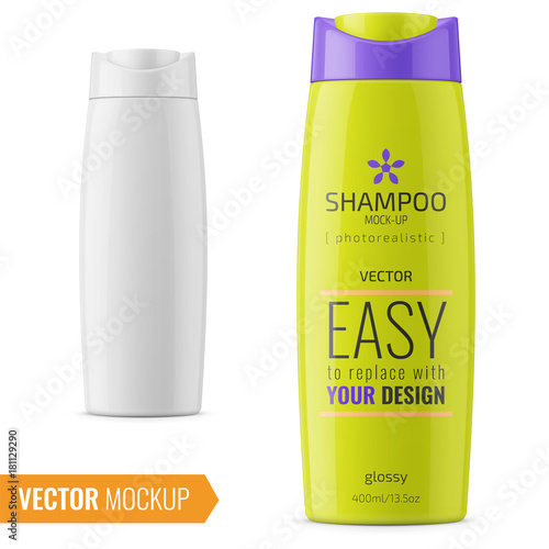 Shampoo bottle template.