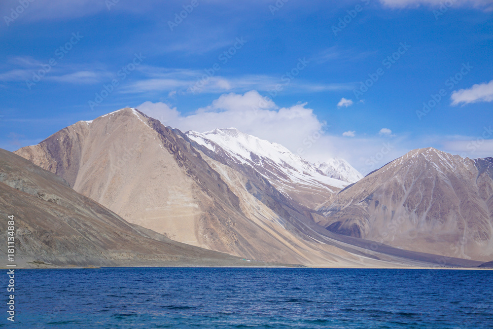 View of Pangong Lake in Leh, Ladakh Region, India