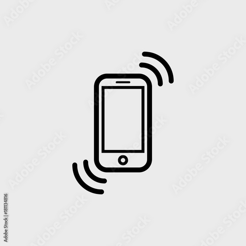 Mobile phone flat vector icon. Smartphone flat vector icon