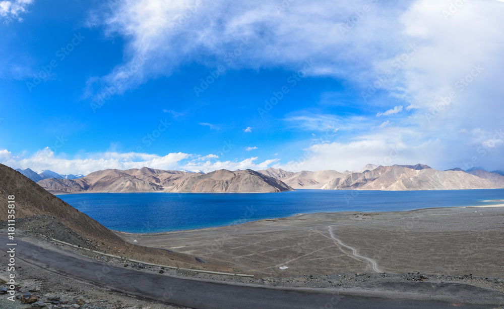 Shore of Pangong Lake in Leh Ladakh, India