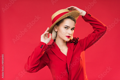 stylish girl in straw hat © LIGHTFIELD STUDIOS