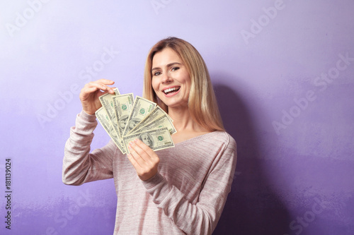 Beautiful young woman with ...