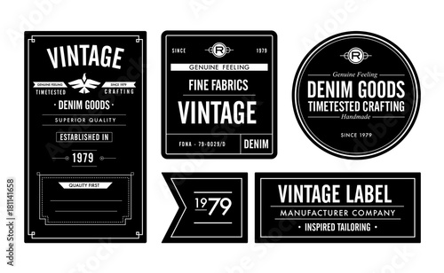 Denim Goods Vintage Labels & Hang Tag photo