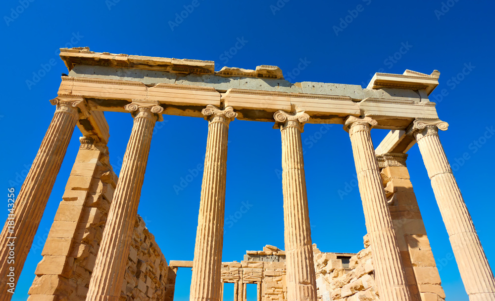 Ancient columns of The Erechtheion temple