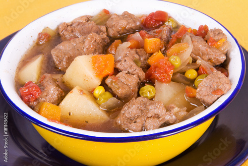 Homemade Beef Soup with Assorted Vegetables