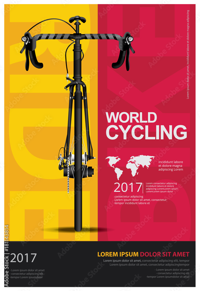 Obraz premium Cycling Poster Vector Illustration