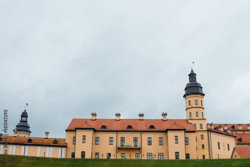 View of medieval castle near Nesvizh town of Belarus Republic View of medieval castle near Nesvizh town of Belarus Republic