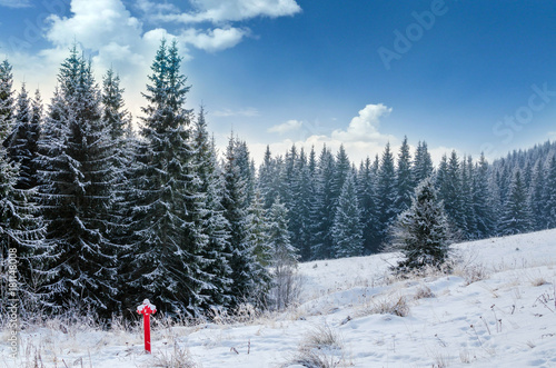 Fantastic winter mountain landscape