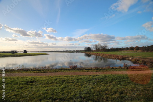 Rowing lane and water storage (4 million litres) at the Eendragtspolder along the River Rotte in Zevenhuizen, the Netherlands