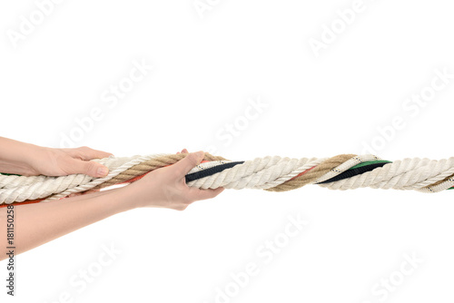 ropes in hands