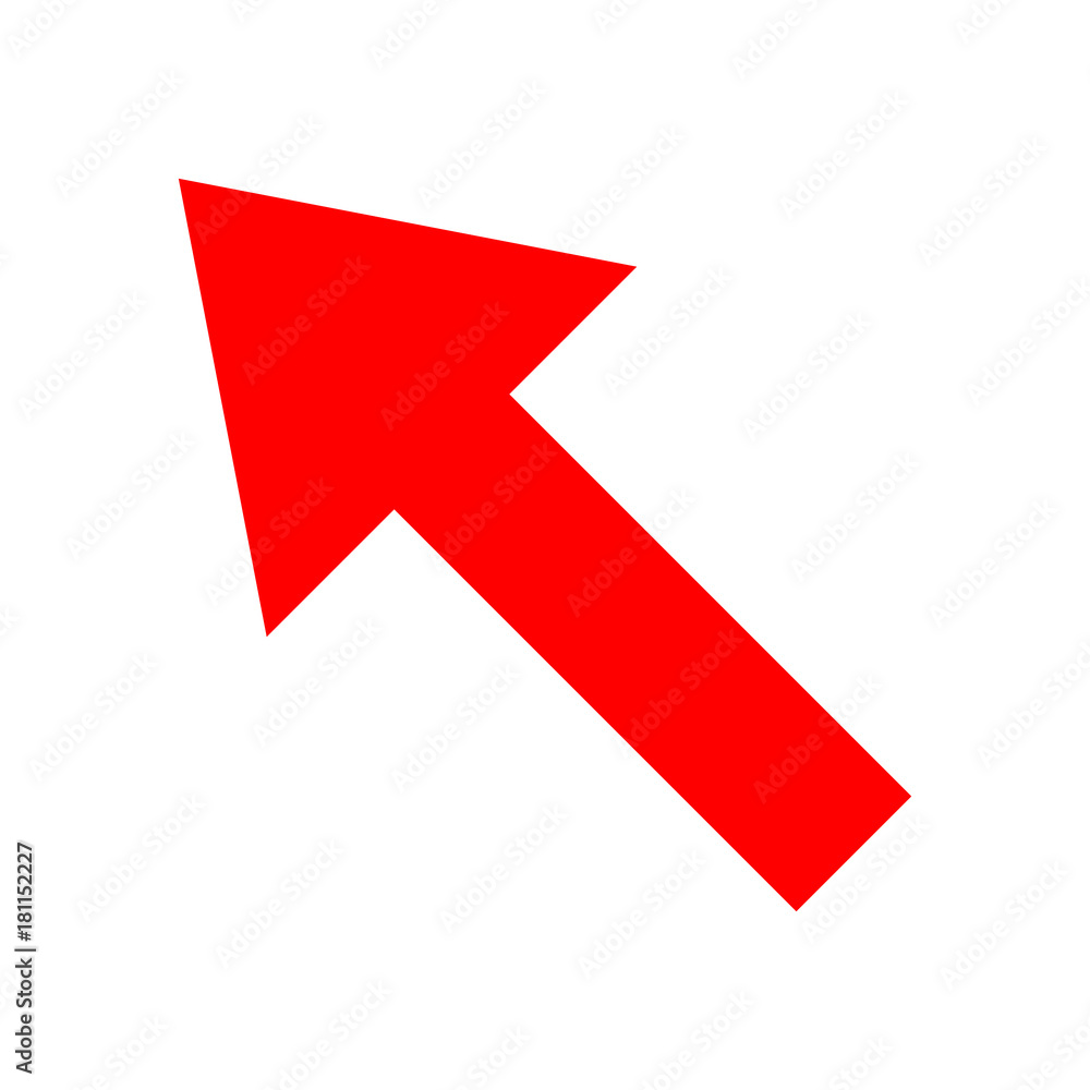 Icon red arrow direction on a white background Icon red arrow direction on a white background