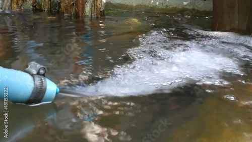 Wallpaper Mural Waterfall splashes in closeup. abstract texture of water with bubbles
 Torontodigital.ca