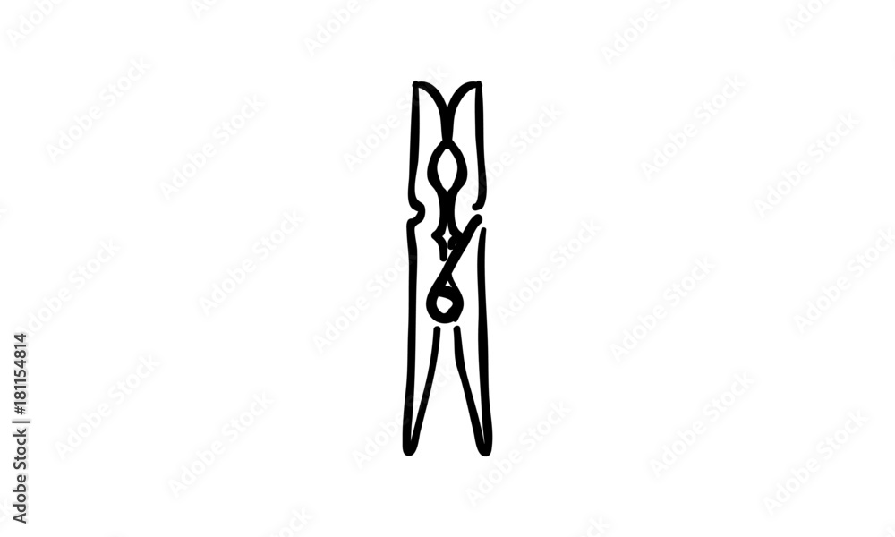 Hand drawn laundry icon. Isolated on White. Vector illustration. Hand drawn laundry icon. Isolated on White. Vector illustration.
