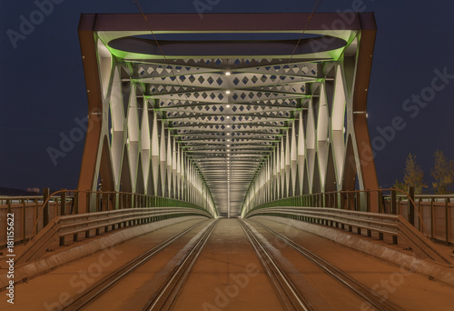 Photography Old bridge in the night, Bratislava Slovakia