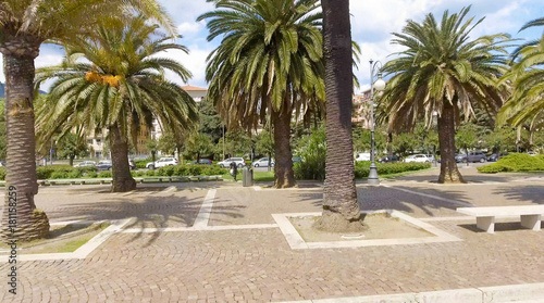 Beautiful city promenade along the sea