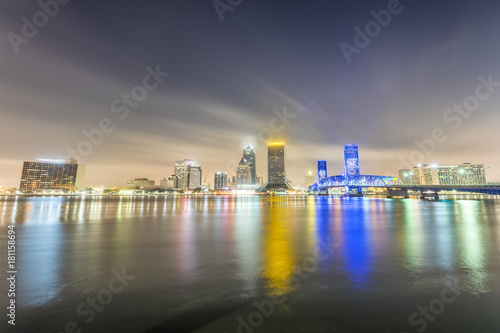 Jacksonville night skyline, Florida © jovannig
