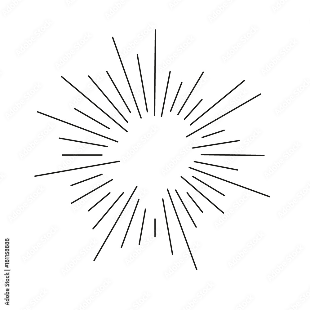 Obraz premium Hand drawn shine illustration.