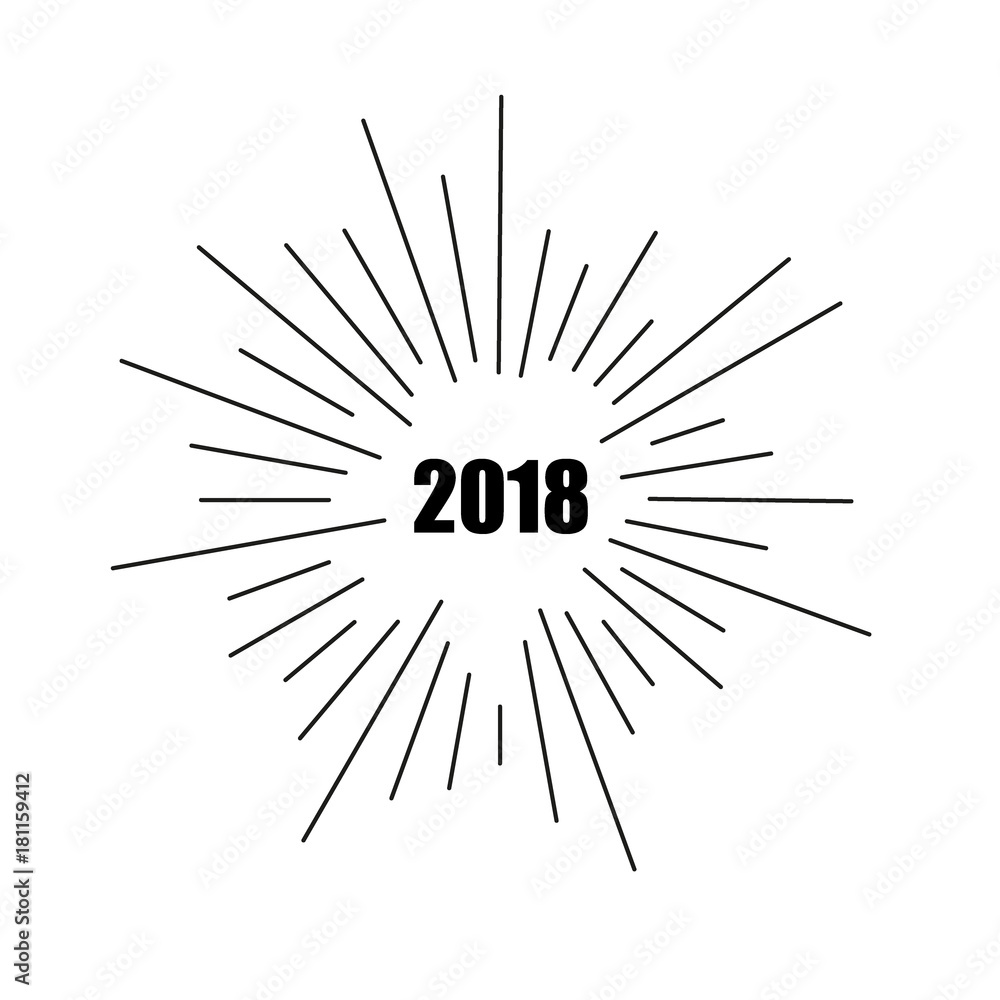 Fototapeta premium Hand drawn shine illustration.