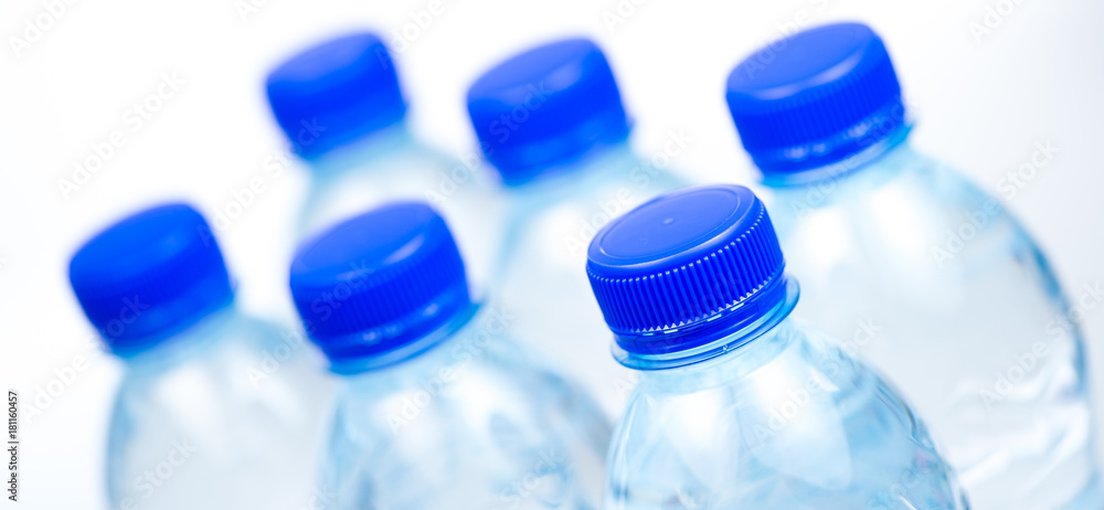 Plastic bottles of water isolated on white background Plastic bottles of water isolated on white background